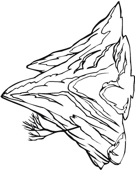 An adults coloring book mountain design for relief stress & relaxation. A Lonely Mountain Coloring Page - Free Printable Coloring ...