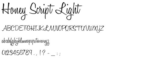 Honey Script Light Font Script Calligraphy