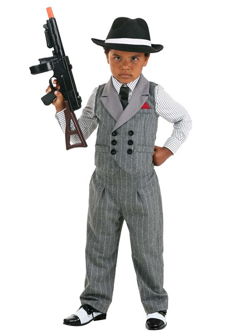 Boys Toddler Ruthless Gangster Costume Child Decade Costumes
