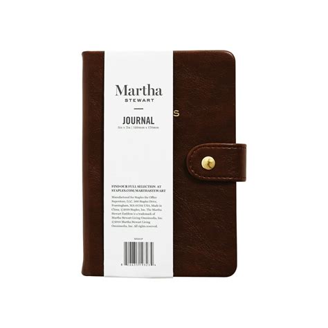 Martha Stewart Brown Faux Leather Journal Ms101p