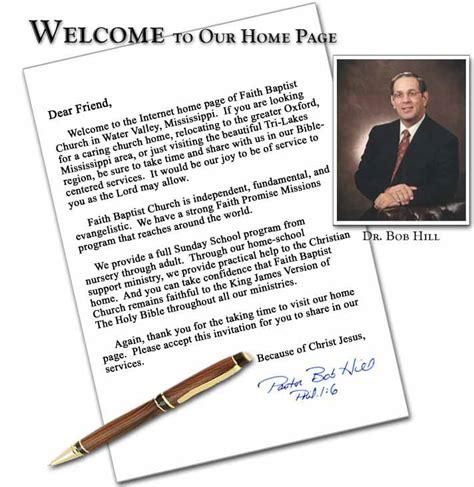 Parish Welcome Letter