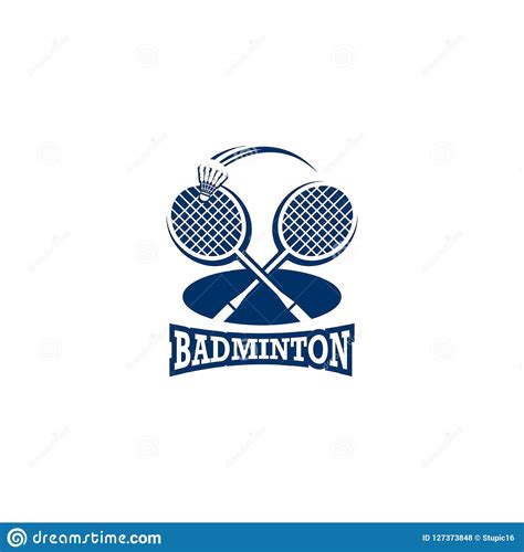 Creative Badminton Logo Design Vector Art Logo Stock Illustration