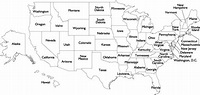 Us State Names Outline Map - Worldatlas.com