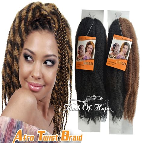 These original afro braids are famous for their coarse hair texture and natural hair look because of their kinkier texture as compared to these wavy extensions or the straight hair. New Noble Gold Afro Kinky Twist Crochet Marley Senegal ...