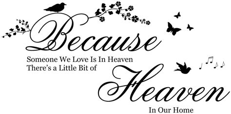 Because Someone We Love Is In Heaven Quote Vinyl Wall Art Etsy Uk