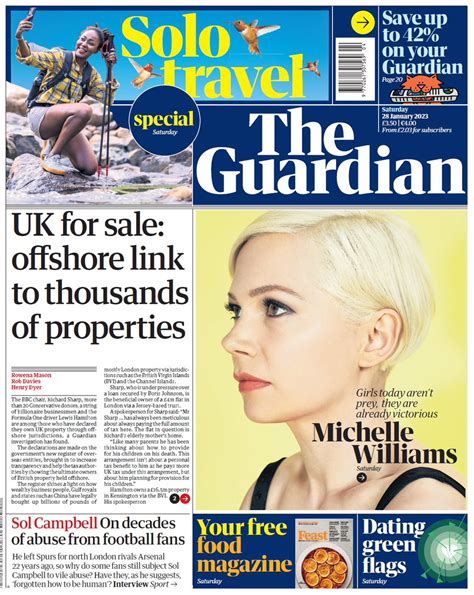 Guardian Front Page 28th Of January 2023 Tomorrow S Papers Today
