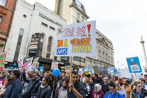 Thousands Junior Doctors Protest In London Editorial Photography