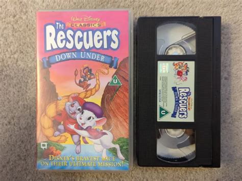 THE RESCUERS DOWN Under VHS Walt Disney Classics Cassette Video Vintage PicClick UK