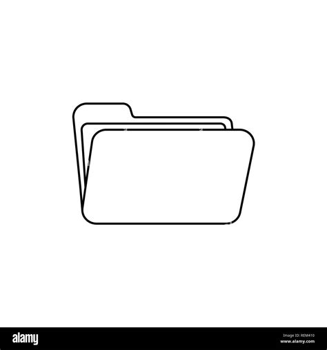 Flat Design Style Vector Illustration Of Open Folder Symbol Icon On