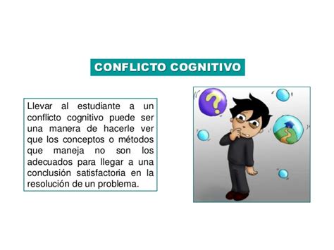 Puedes tratar de resolver un conflicto con otra persona o intentar ayudar a dos compañeros; Tema 4: conflicto cognitivo