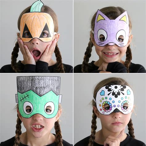 Halloween Masks To Print And Color Its Always Autumn