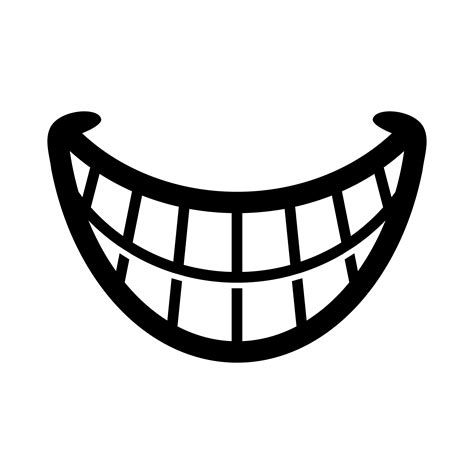 Big Happy Toothy Cartoon Smile Vector Icon 553838 Vector Art At Vecteezy
