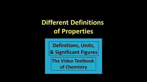 Different Definitions Of Properties Youtube