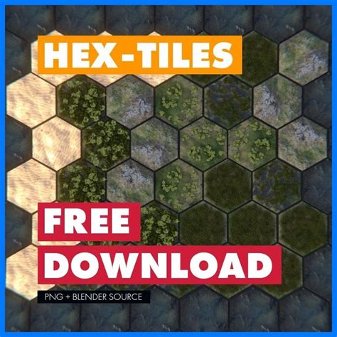 Hex Map 3d Blender Cgi Gfx Map Hexcrawl Dandd Free Download Giveaway