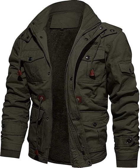 Buy Crysully Mens Multi Cargo Pocket Tactical Safari Jacket Cotton