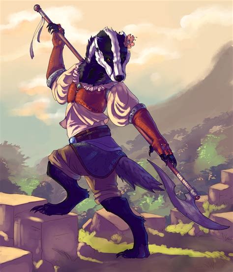 Badger Warrior By Kerneinheit On Deviantart Furry Art Monkey Art