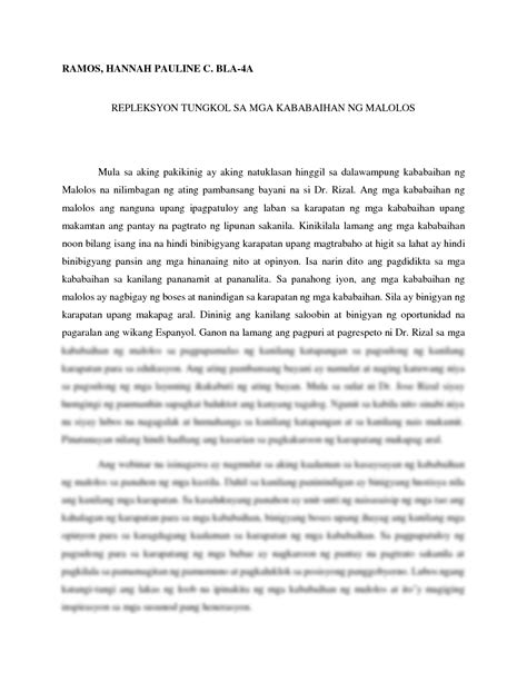 SOLUTION Jose Rizal Repleksyon Sa Kababaihan Ng Malolos Studypool