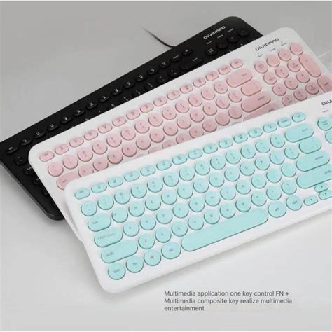 Km520 Punk Wireless Keyboard 24ghz Multimedia Computer Mouse Keyboard