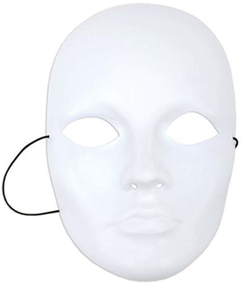 Home Kitchen Features Halloween Plain White Blank Mask Blank Mask
