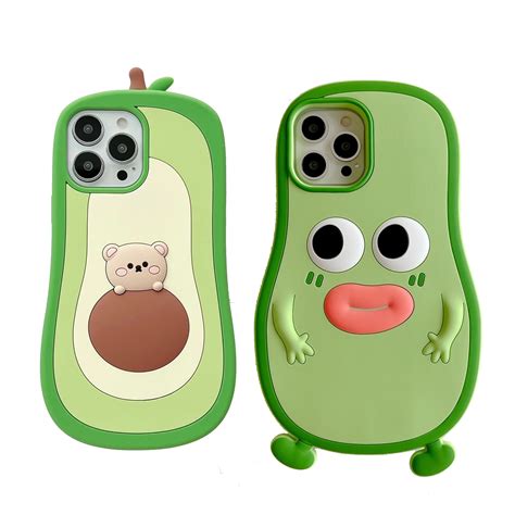 Iphone 6 Plus Cute 3d Silicone Case Avocado Case Iphone 8 Plus