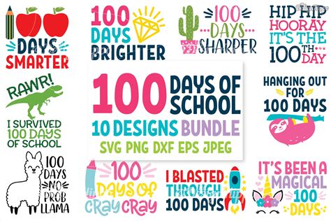 Svg Files For Cricut 100th Day Svg 100 Days Of School Svg Silhouette