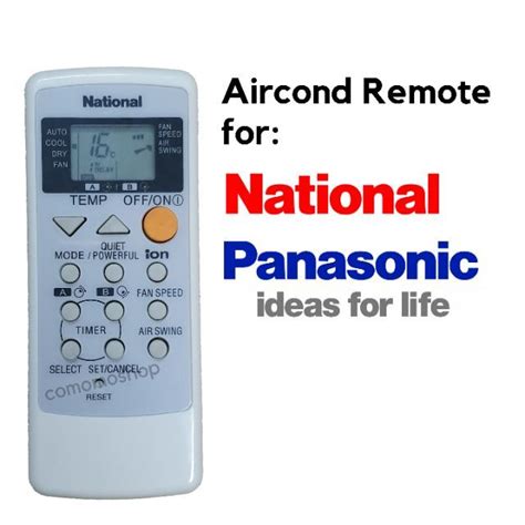 Similar to the cool mode, the auto mode available on your air conditioner remote control serves to achieve a specified temperature set point and maintain it. National panasonic ION AirCond Remote Control A75C2287 ...