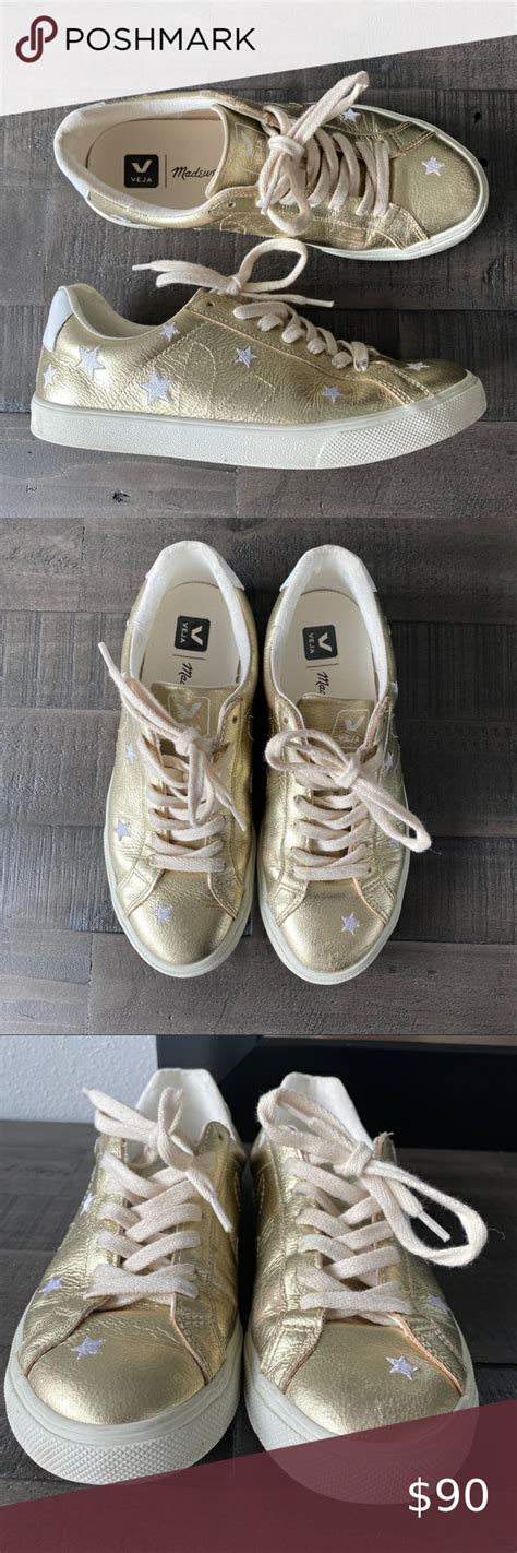 Veja X Madewell Esplar Gold Star Sneakers Star Sneakers Leather And