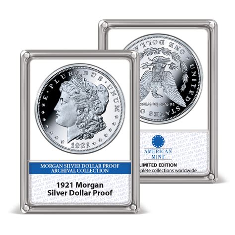 1921 Morgan Silver Dollar Proof Archival Edition Silver Plated