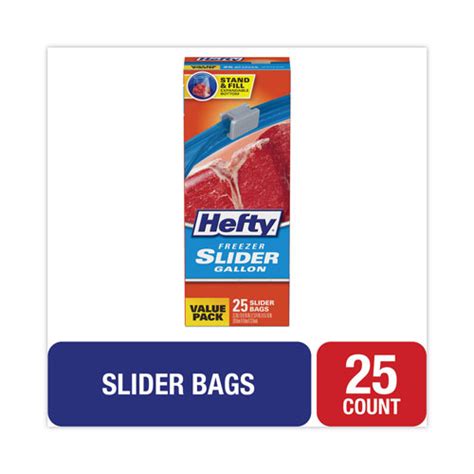 Reynolds Hefty Slider Bags 1 Gal 25 Mil 1056 X 11 Clear 25