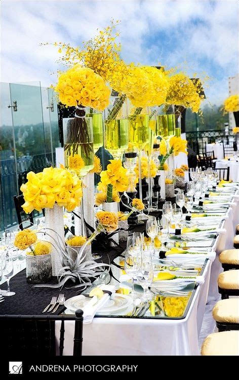 Very Striking Yellow Tablescape Via Koko Ef Theovereater On