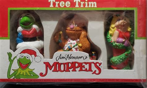Muppets Christmas Ornaments Miss Piggy Kermit Fozzy Jim Hensons