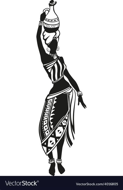Ethnic Dance African Woman Royalty Free Vector Image