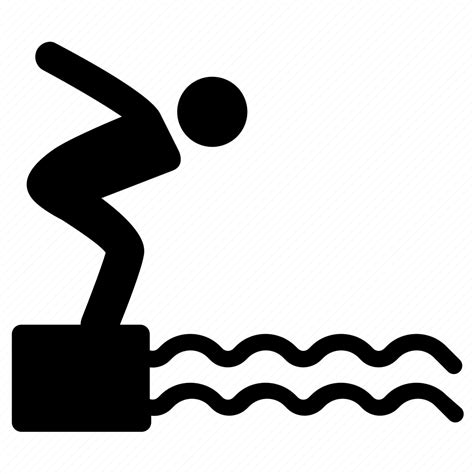 Dive Diving Olympic Games Sport Swimming Pool Icon Download On