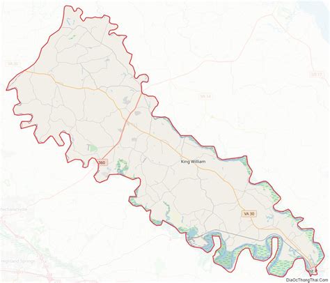 Map Of King William County Virginia