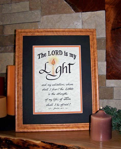 Psalm 27 Verse 1 The Lord Is My Light And My Salvation Calligraphy