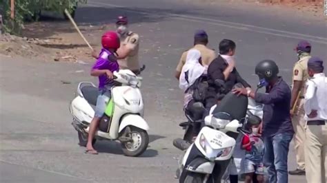 Indian Police Use Force On Lockdown Violators Cnn Video