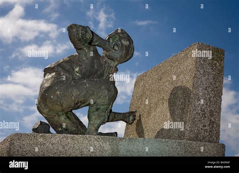 Statue Of Boy With Finger In Hole In Dyke Harlingen Friesland