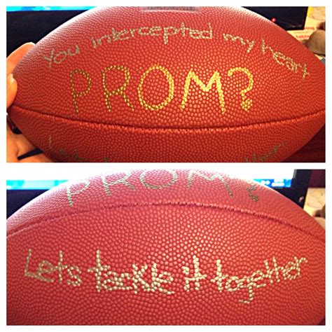 Diy Football Promposal 2014 Perfect For My Football Player Promposal