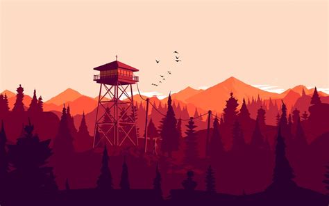 Illustration Firewatch Video Games Hd Wallpapers Desktop And Mobile