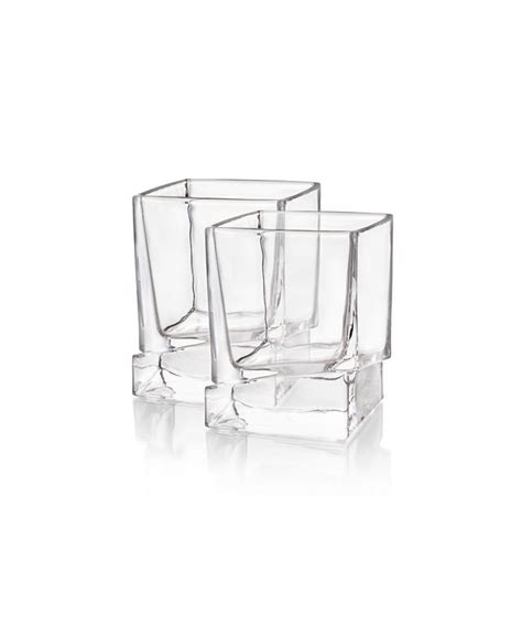 Joyjolt Carre Square Whiskey Glasses Set Of 4 Macy S