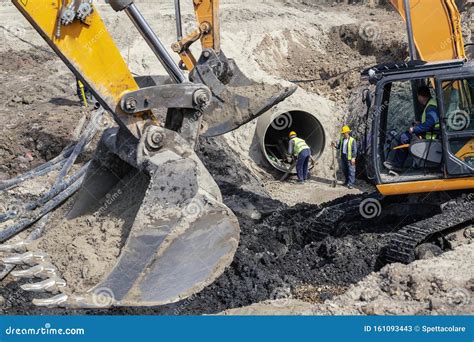 Pipeline Construction And Trench Bed Editorial Stock Photo Image Of