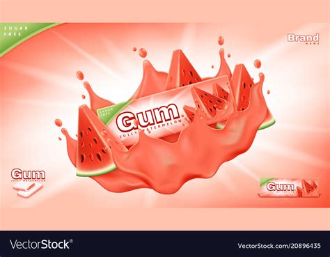 Bubble Gum Ads Banner Template Royalty Free Vector Image