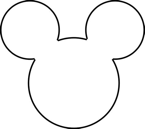 Mickey Mouse Ears Outline