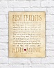 Custom Letter for Best Friend Art, Friendship Poem, Birthday or Thank ...