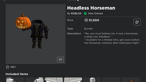 Buying Headless Horseman On Roblox 31000 Robux Youtube