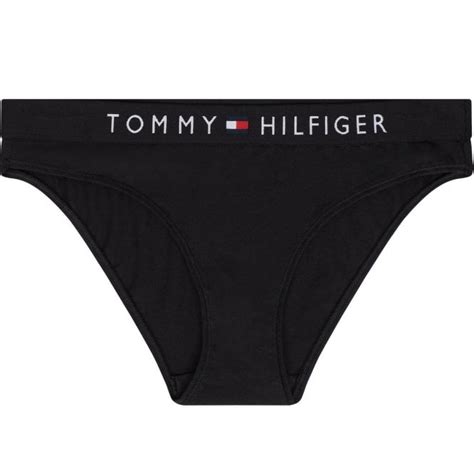 Tommy Hilfiger Womens Original Logo Bikini Brief Black