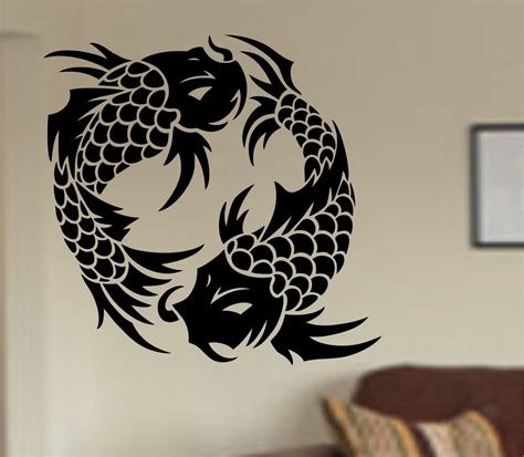 Koi Fish Wall Decal Sticker Art Decor Bedroom Design Mural