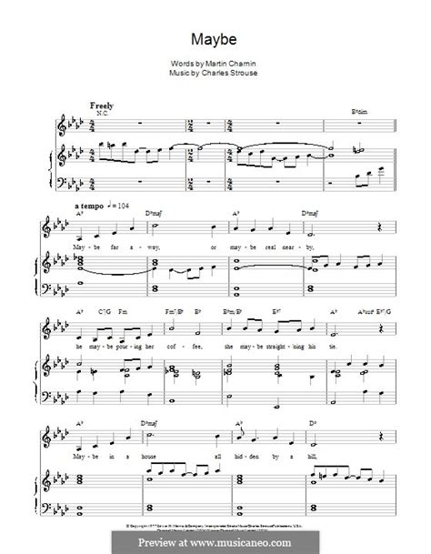 Maybe From Annie By C Strouse Sheet Music On Musicaneo