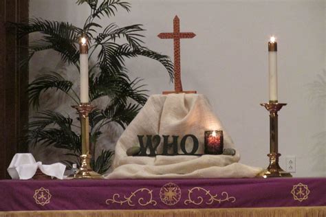 Altar Dressing For Ash Wednesday Service Who Is Jesus March 5 2014