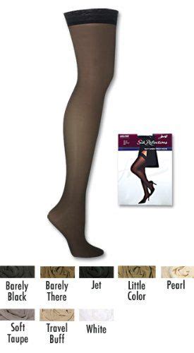 hanes silk reflections silky sheer thigh high 3 pack 3 pack jet ab socks and hosiery